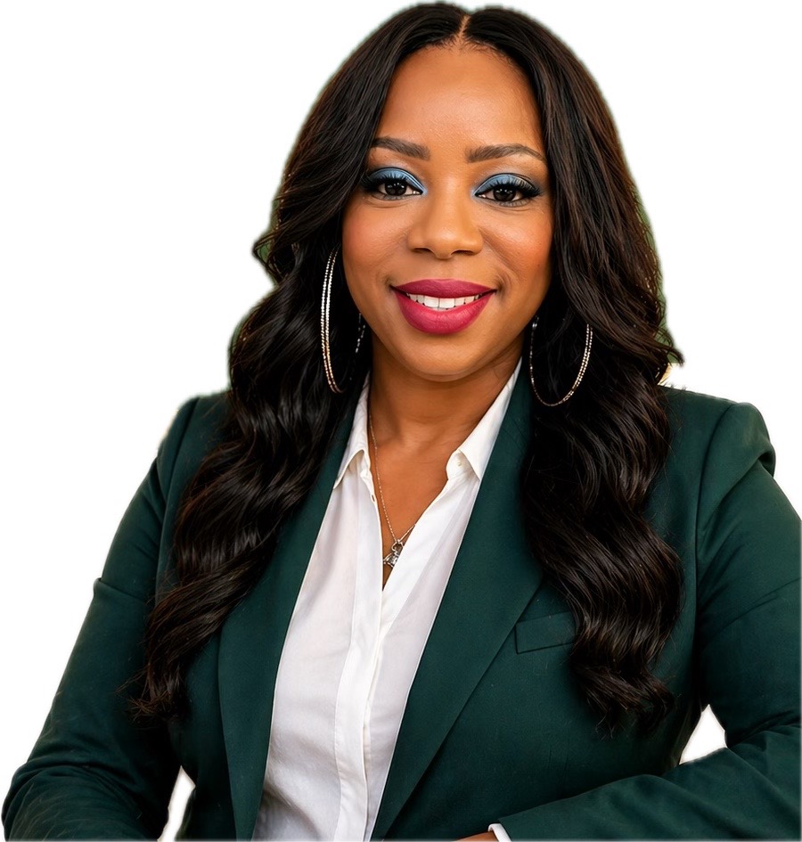 Lola Washington, REALTOR® and Founder of the Next Chapter Homebuyer Academy, wearing a hunter green blazer